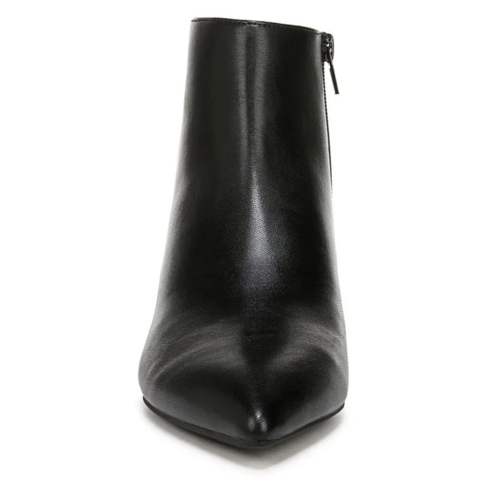 LifeStride Maya Black Ankle Bootie Women 9.5 W Kitten Heel Pointed Toe NEW